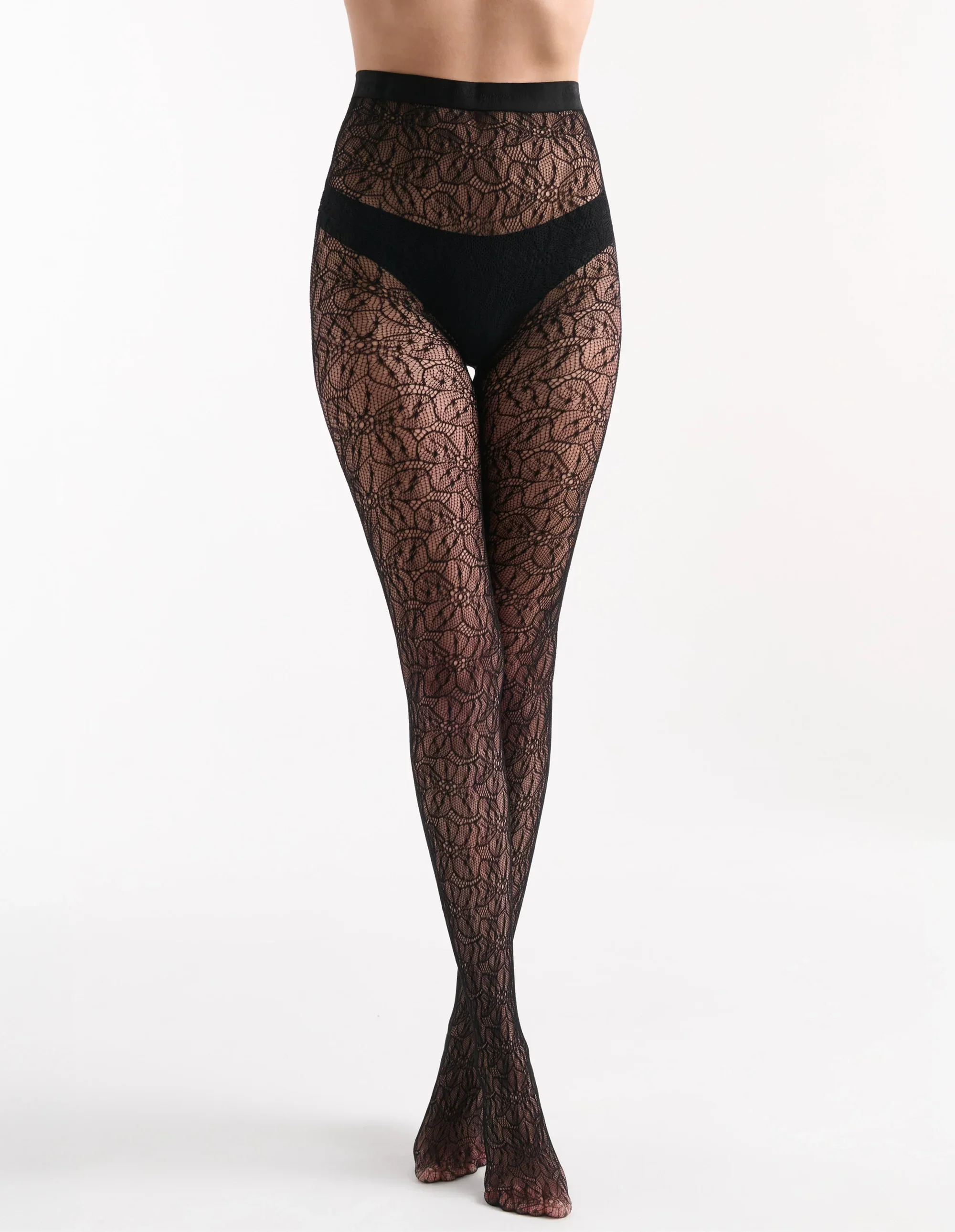 Aurora Floral Net Tights