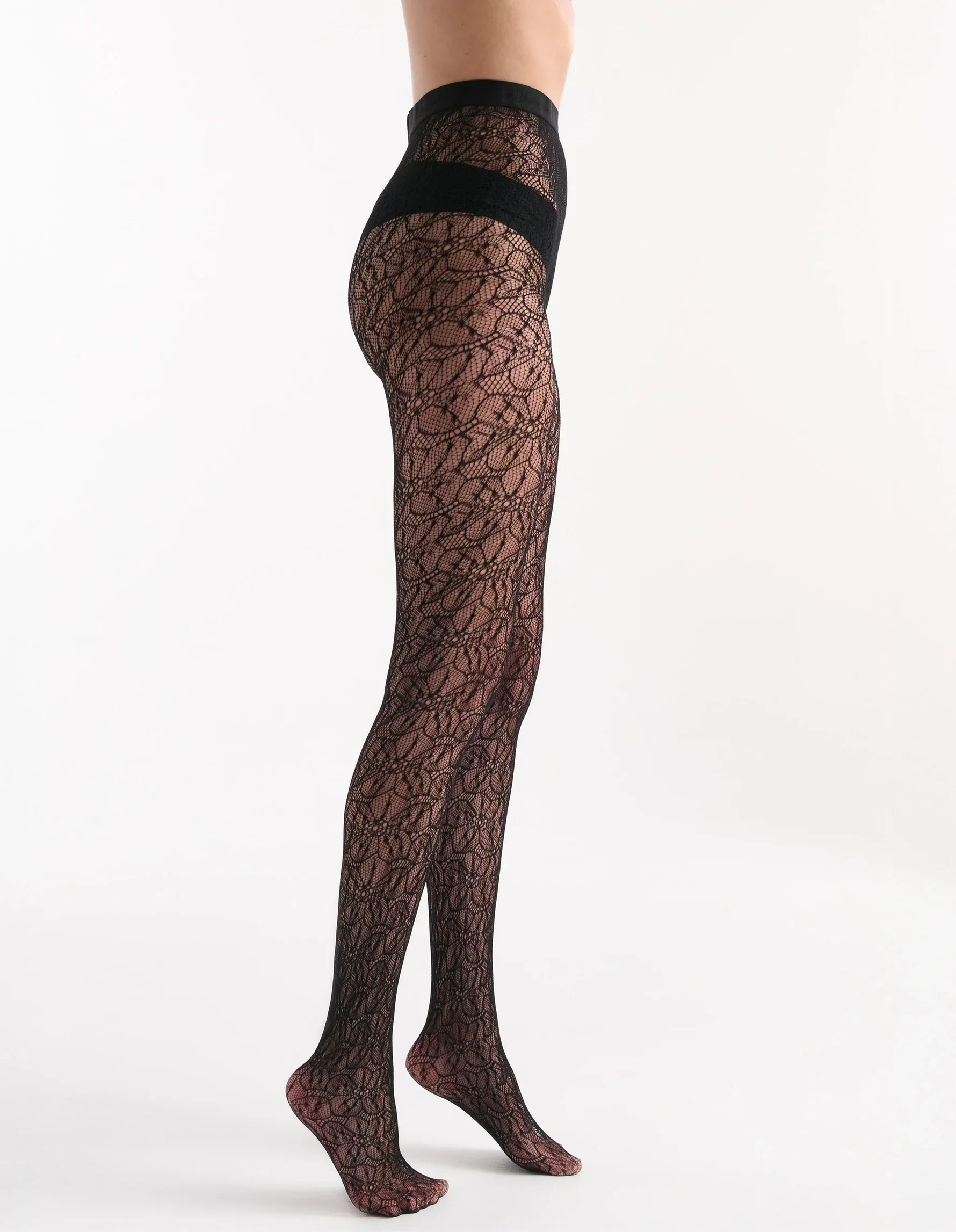 Aurora Floral Net Tights - Image 3