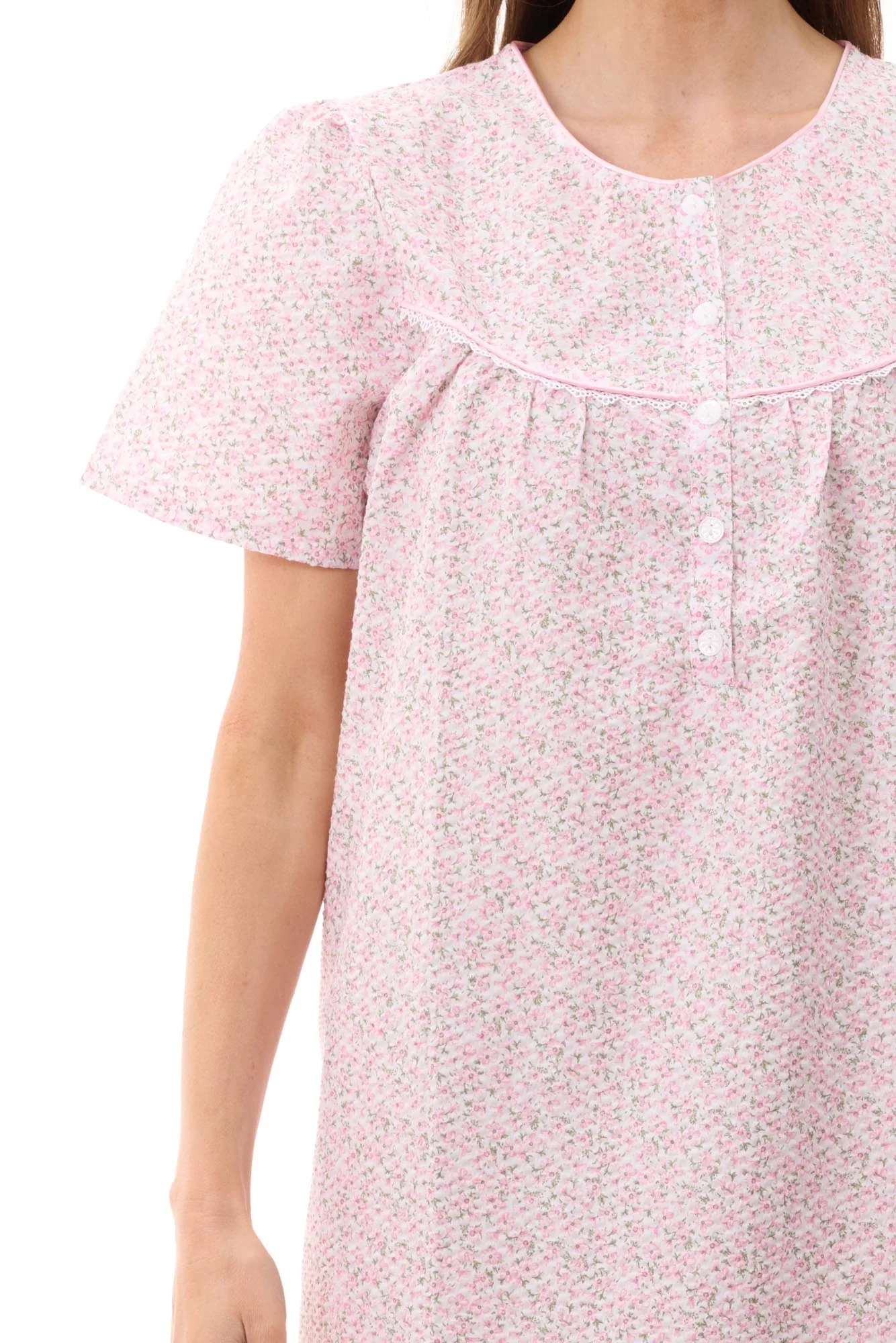 Dimity Short Sleeve Nightie - Image 3
