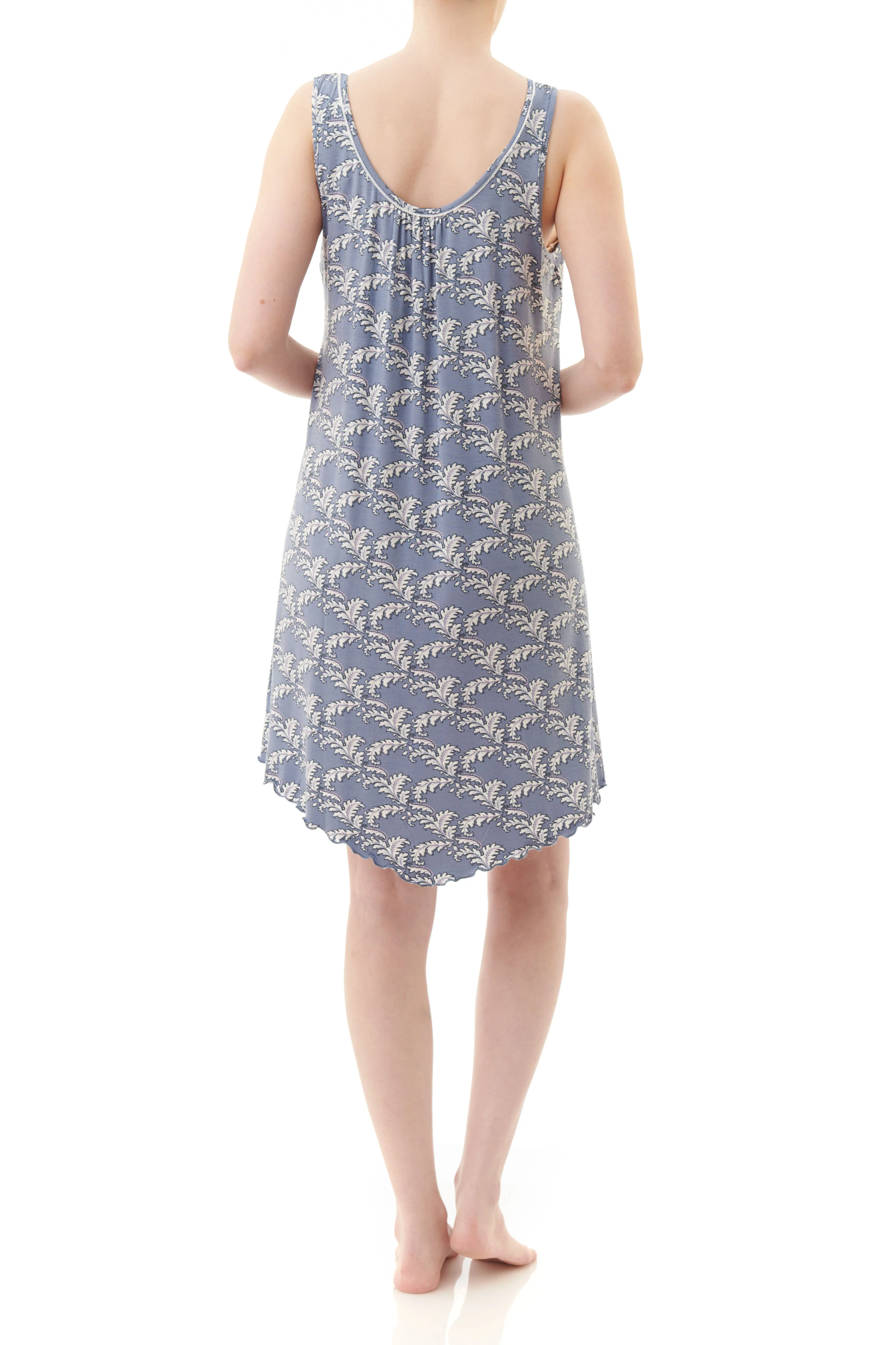 Feathers Short Sleeveless Nightie - Image 2