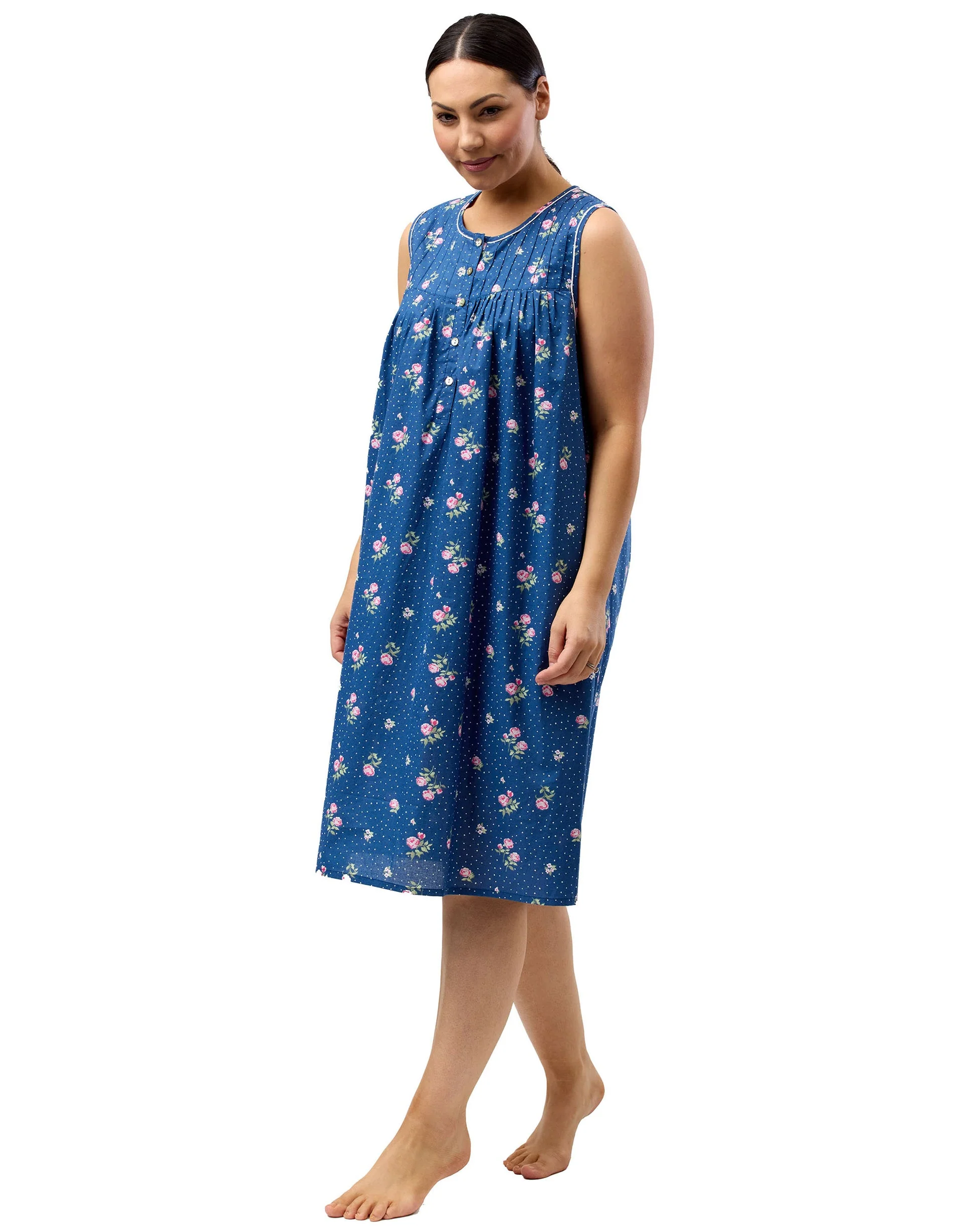 Floral Spot Sleeveless Nightie - Image 3