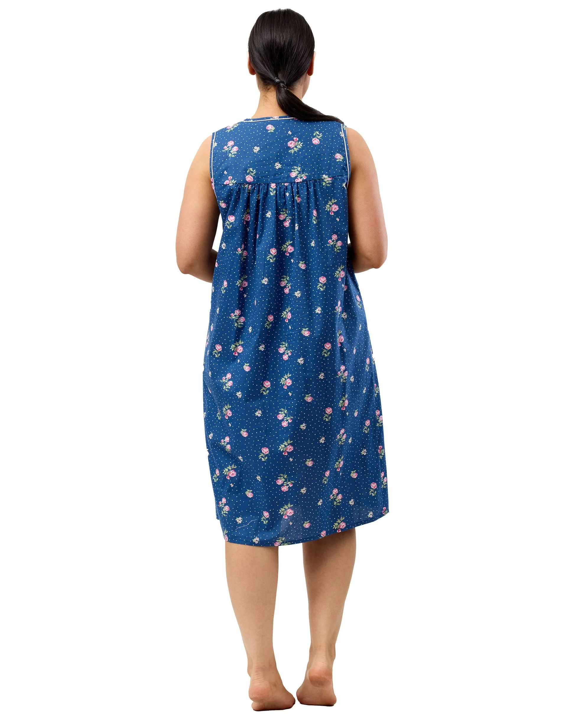 Floral Spot Sleeveless Nightie - Image 4