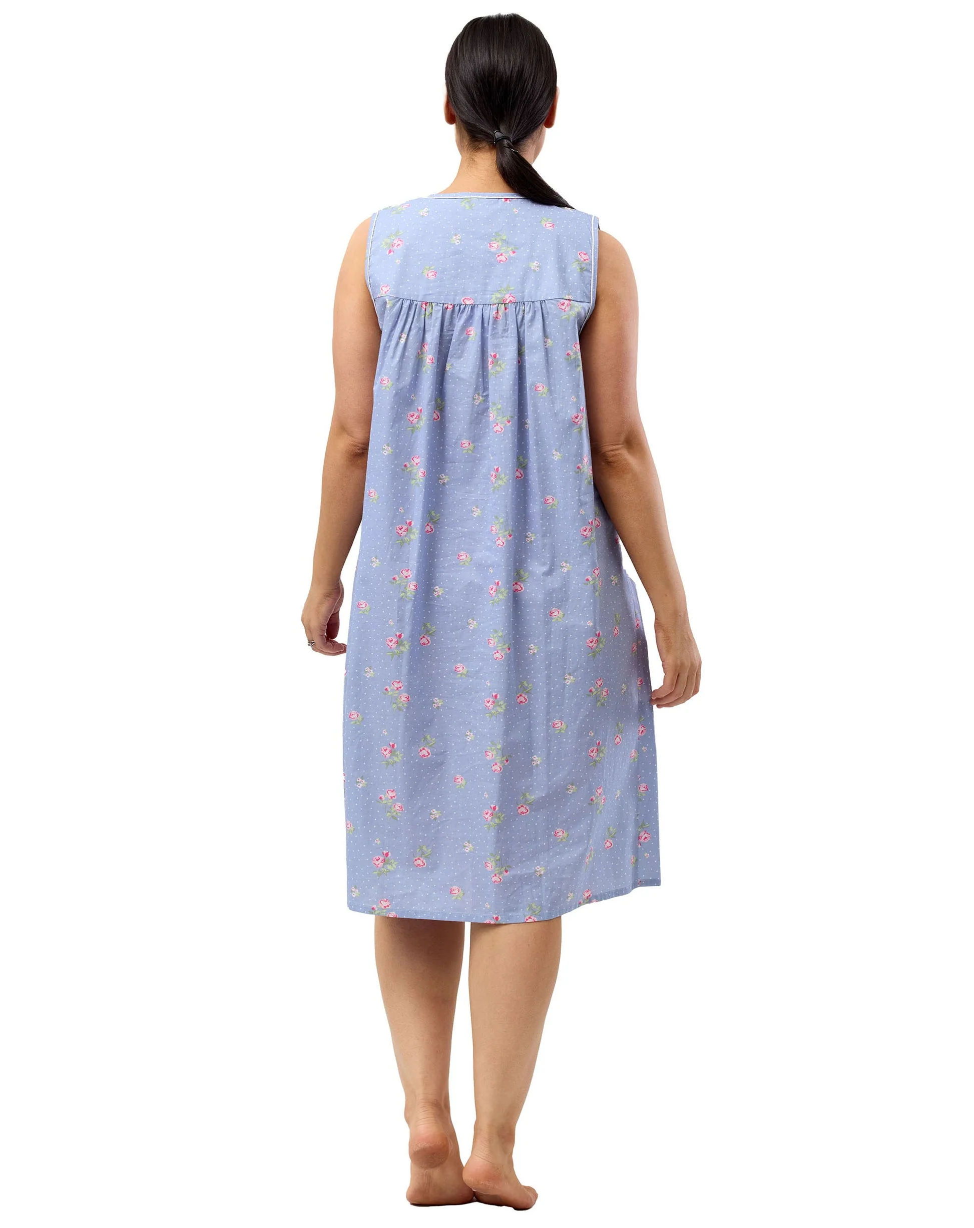 Floral Spot Sleeveless Nightie - Image 8