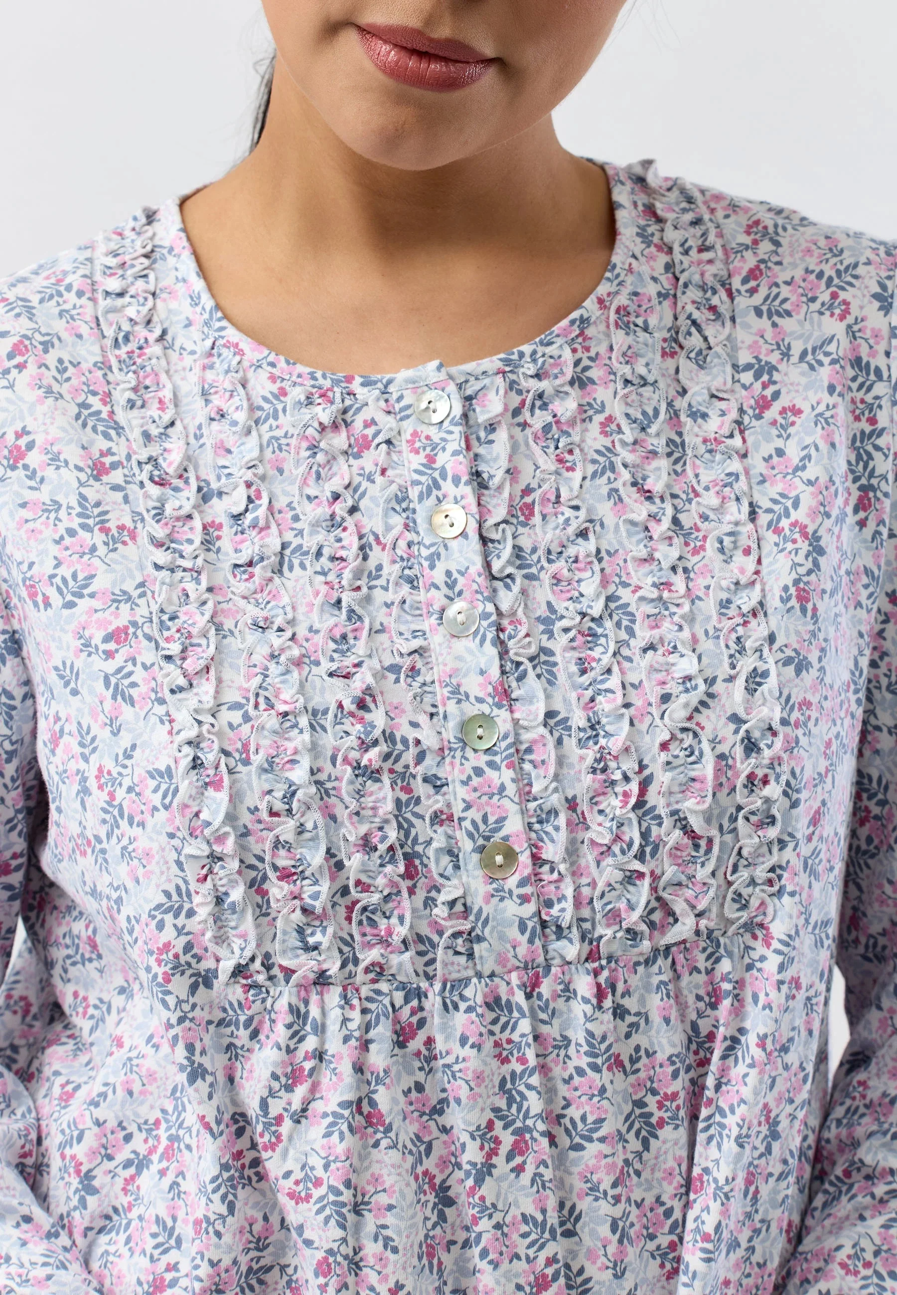 Flowerette Ruffle Nightie - Image 6