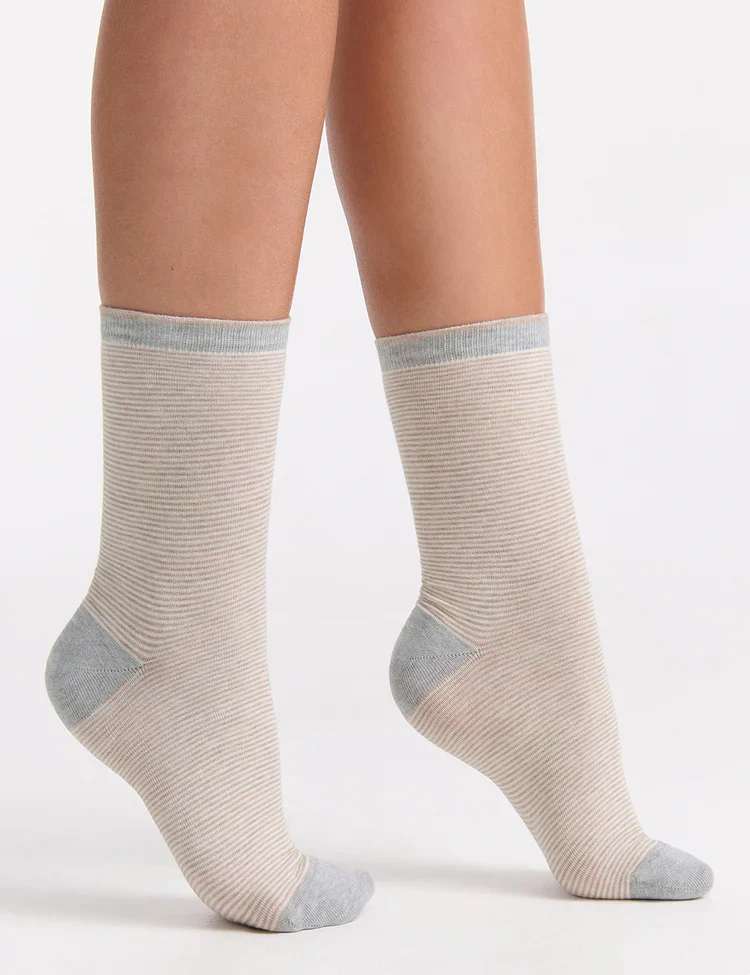 Lina Fine Stripe Crew Sock - Image 10
