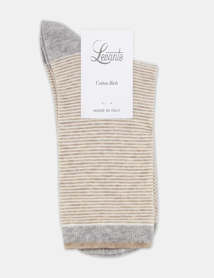 Lina Fine Stripe Crew Sock - Image 12