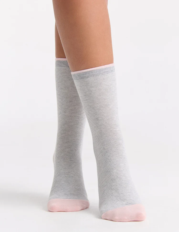 Lina Fine Stripe Crew Sock - Image 13