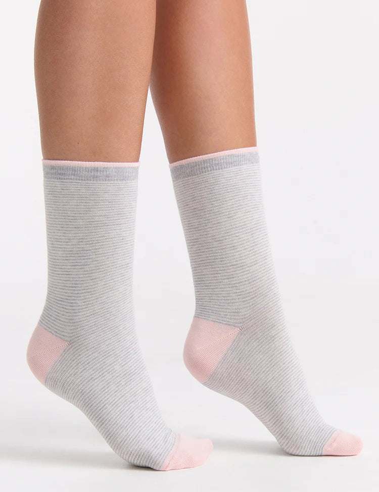 Lina Fine Stripe Crew Sock - Image 14