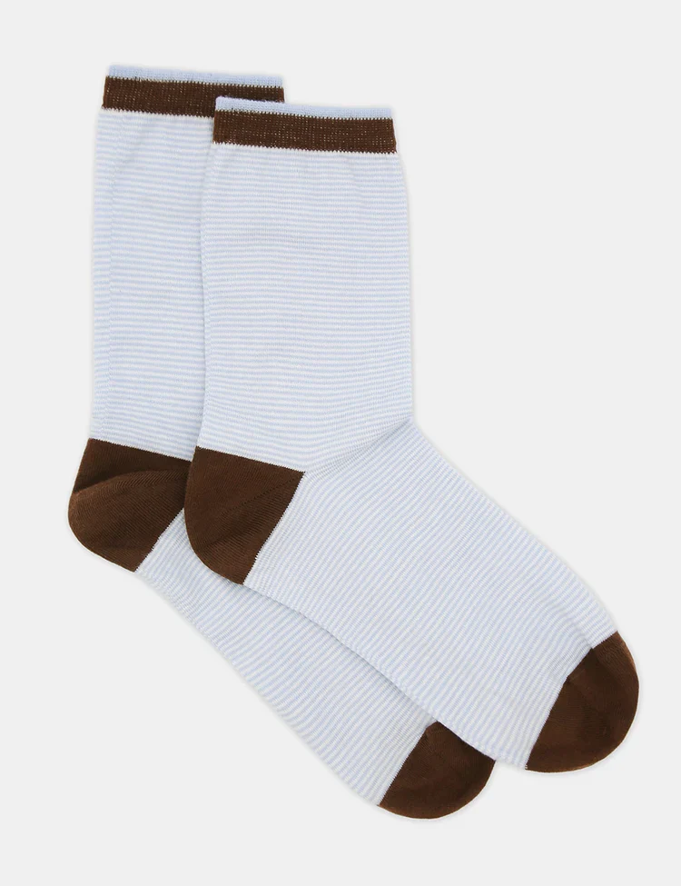Lina Fine Stripe Crew Sock - Image 3