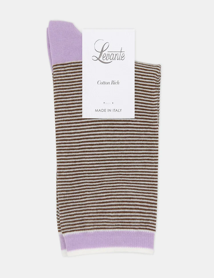 Lina Fine Stripe Crew Sock - Image 8