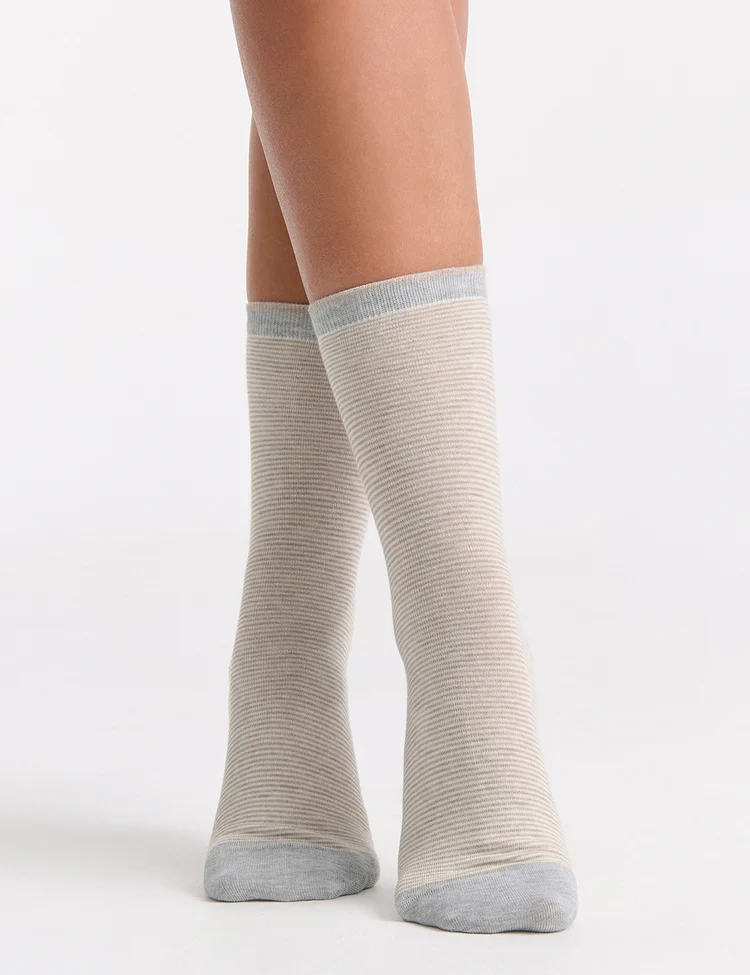 Lina Fine Stripe Crew Sock - Image 9