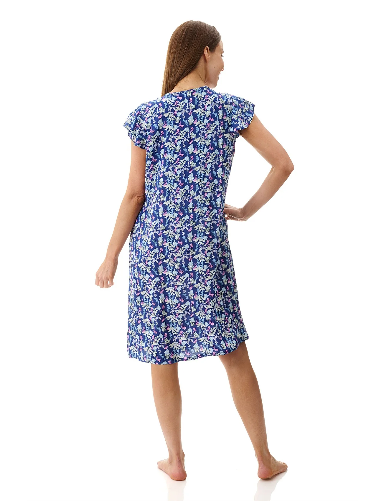 Maria Flutter Sleeve Short Nightie - Image 2