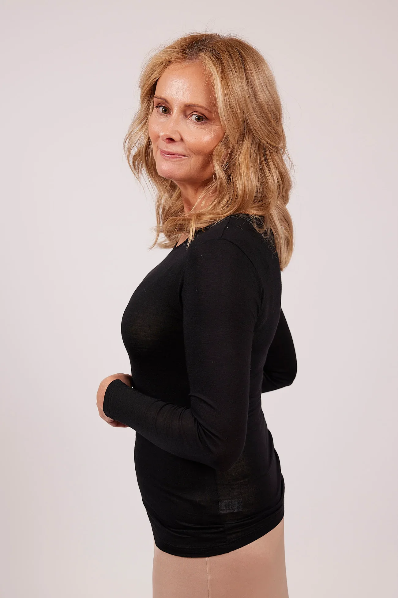 Modal Cashmere Long Sleeve Top - Image 6