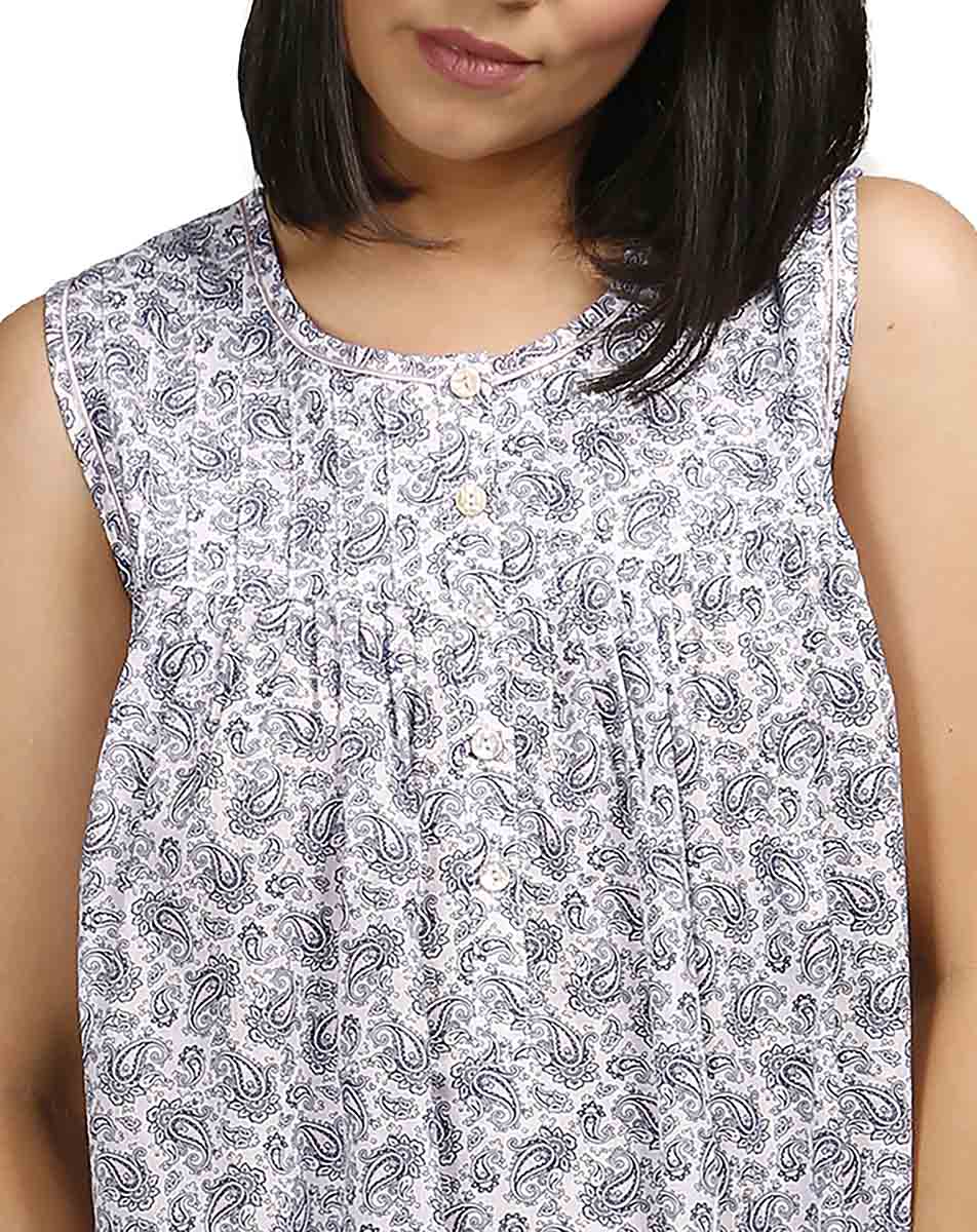 Paisley Sleeveless Nightie - Image 6