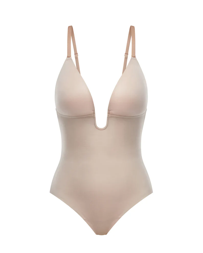 Plunge Low-Back Thong Bodysuit - Image 10