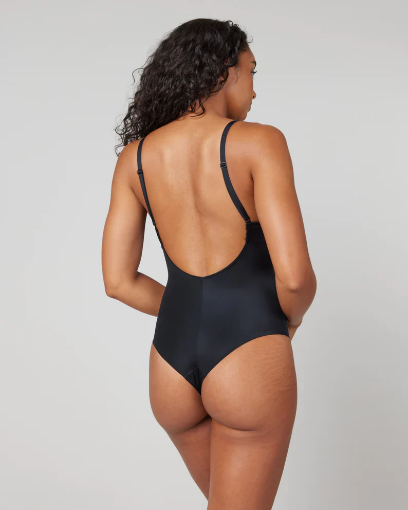 Plunge Low-Back Thong Bodysuit - Image 4