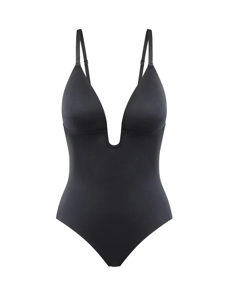 Plunge Low-Back Thong Bodysuit - Image 6