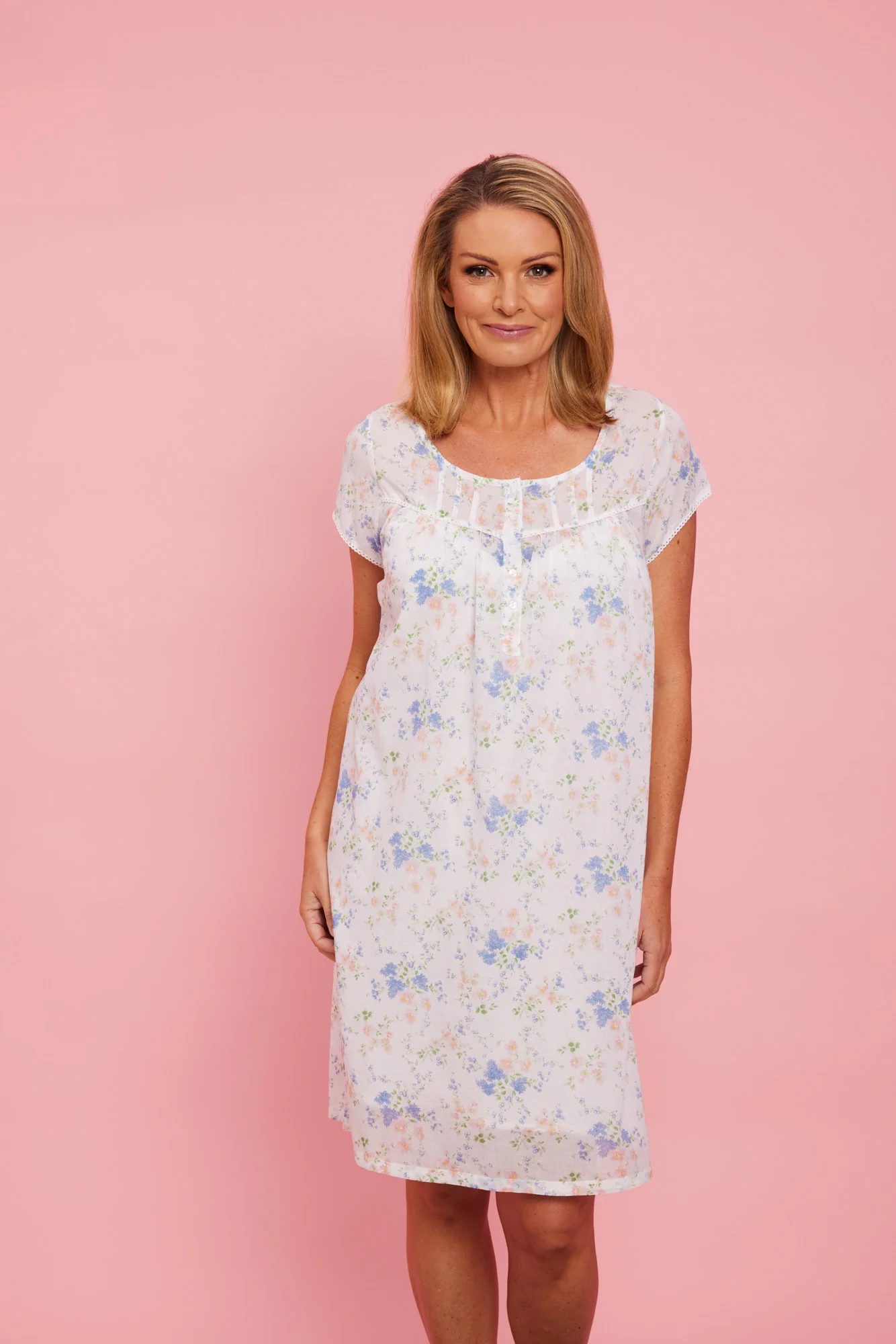 Poppy Daisy Cap Sleeve Nightie - Image 3
