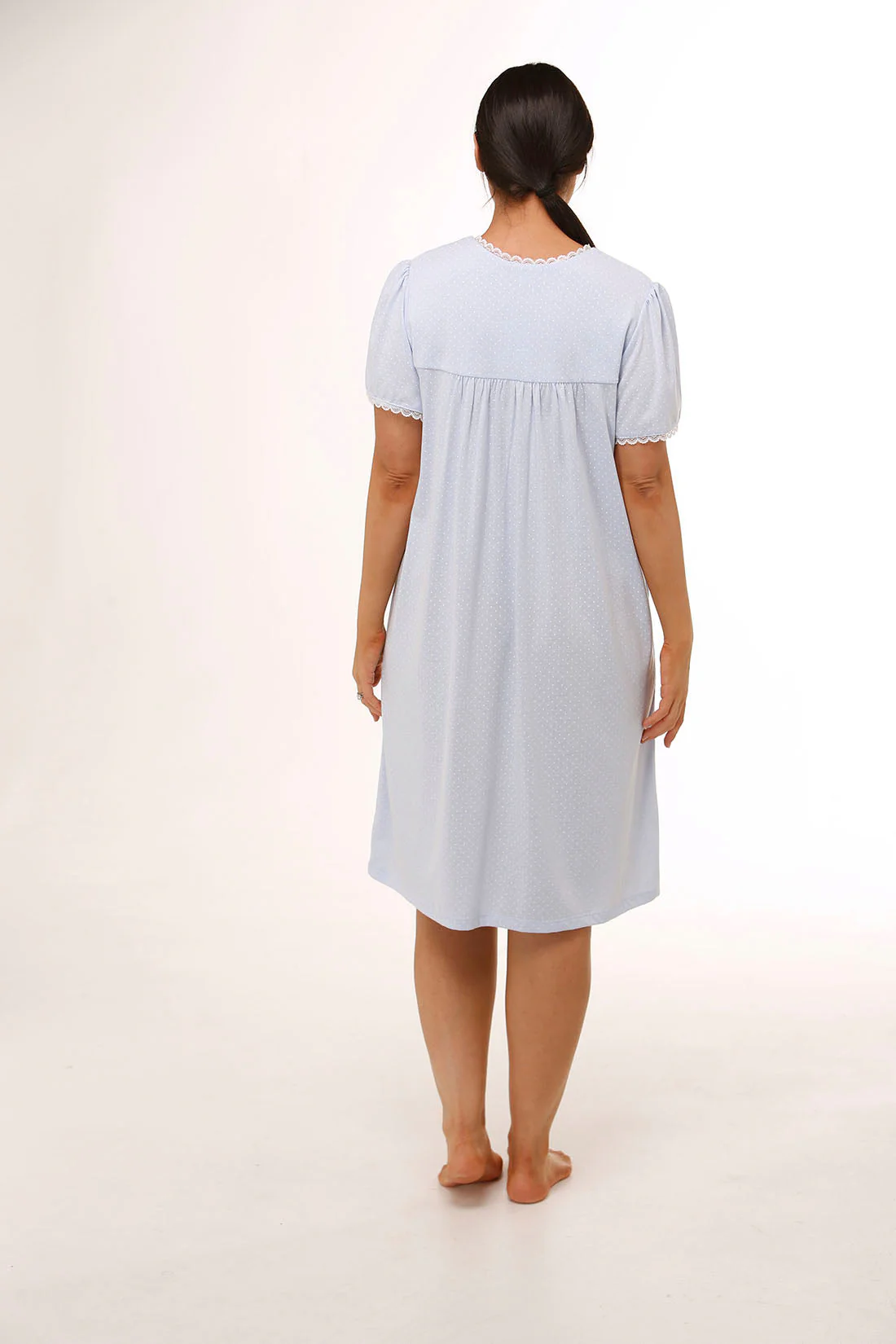 Short Sleeve Polkadot Nightie - Image 4