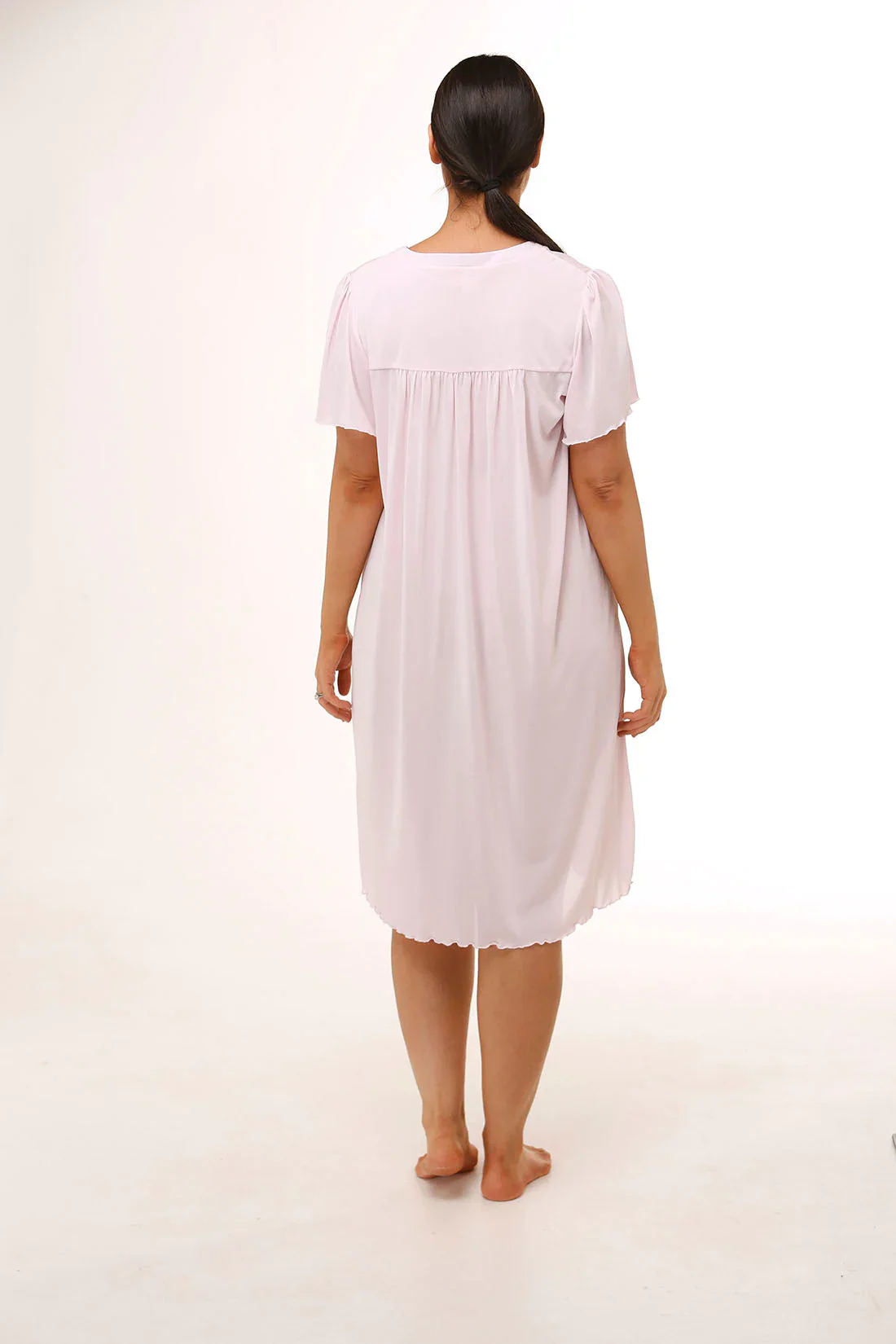 Short Sleeve Trilobal Lace Nightie - Image 4