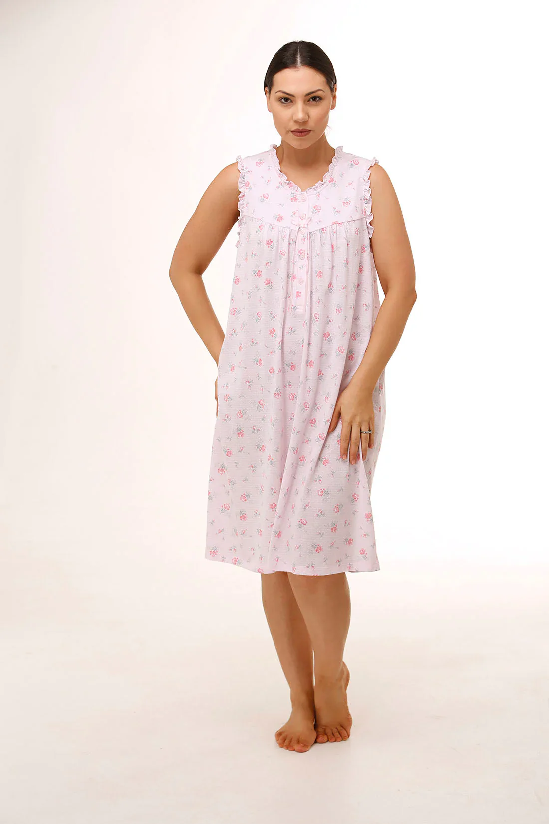 Sleeveless Carnation Nightie - Image 3