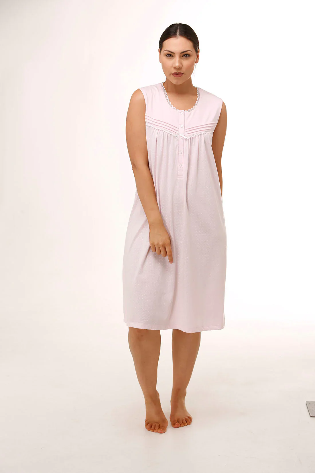 Sleeveless Polkadot Nightie - Image 3