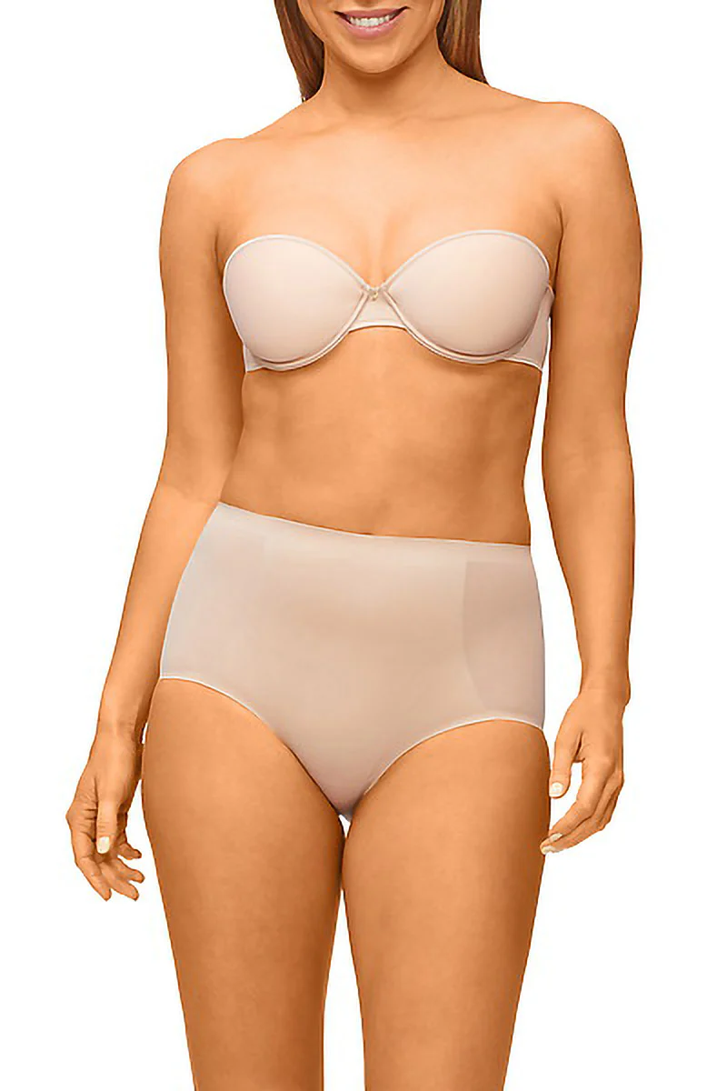 Solid And Sheer Waisted Brief - Image 4