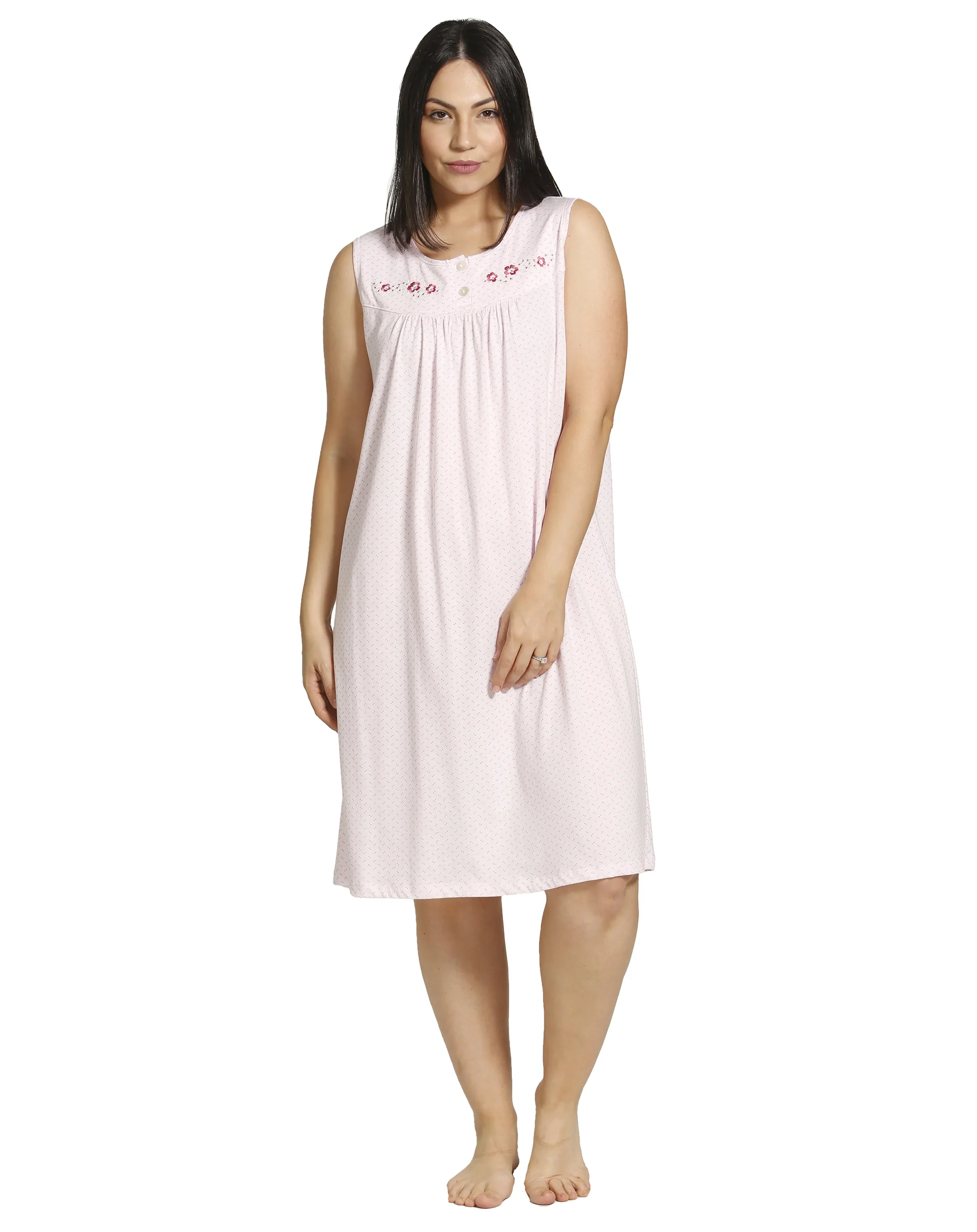Spot Embroidery Short Nightie