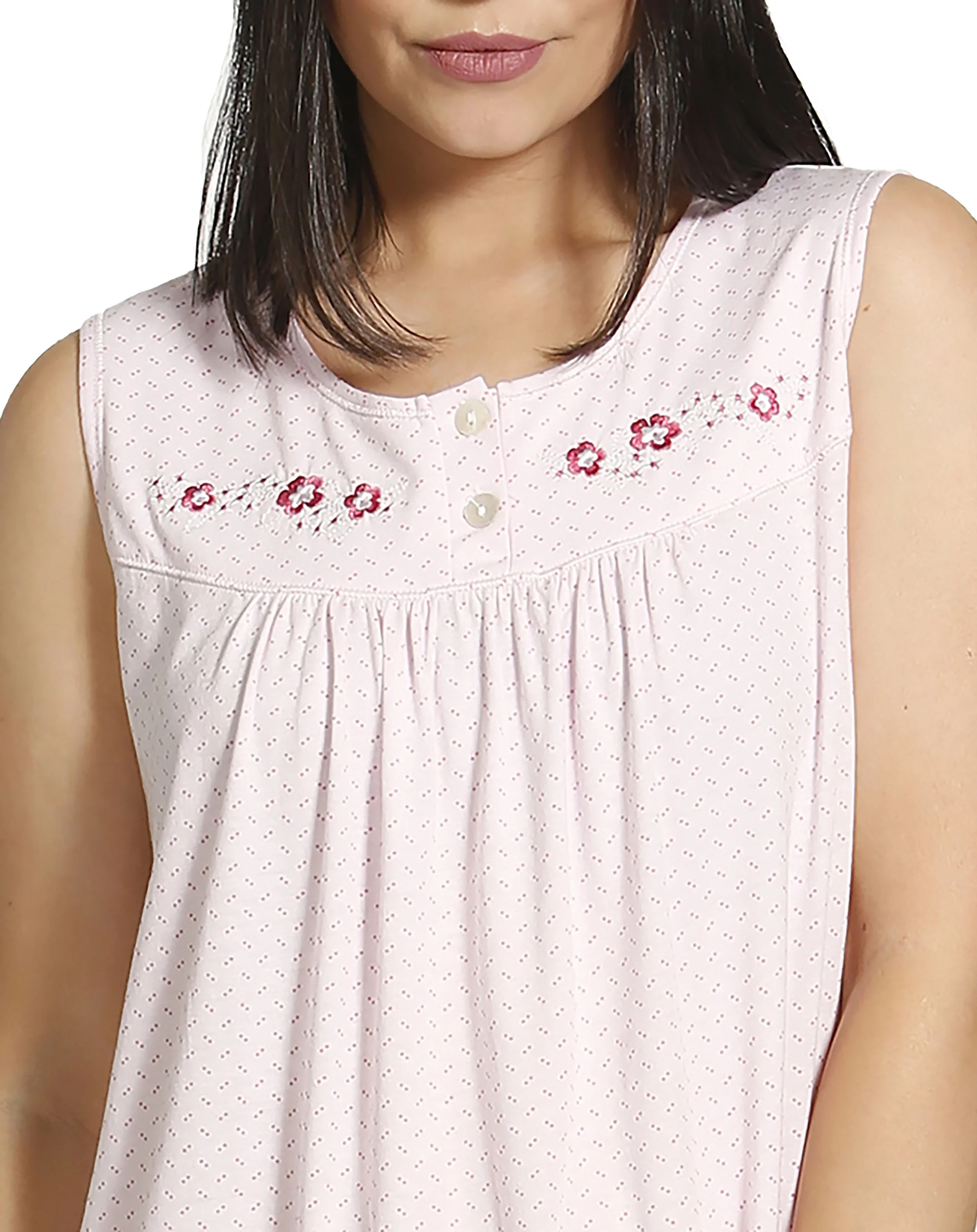Spot Embroidery Short Nightie - Image 4