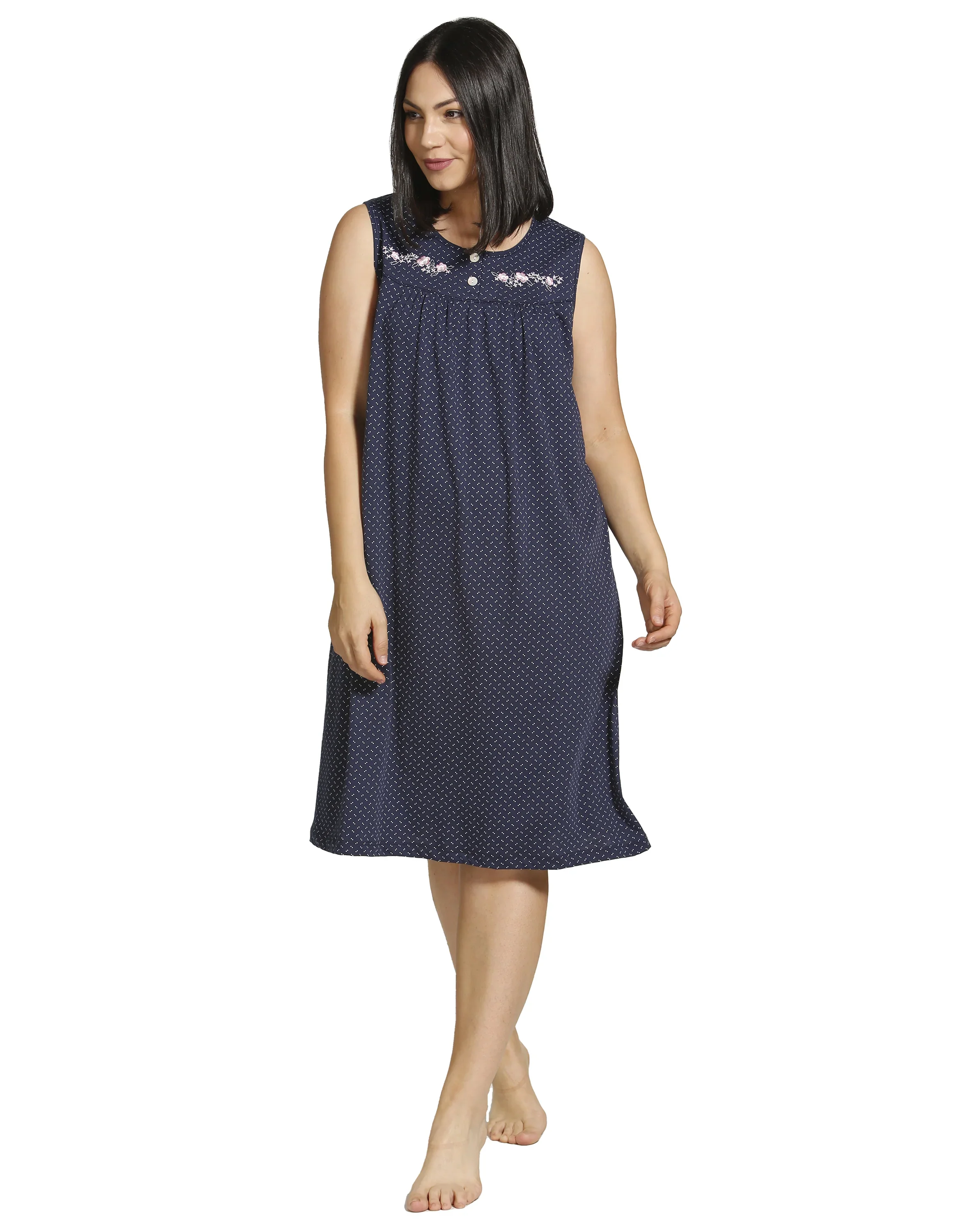Spot Embroidery Short Nightie - Image 7