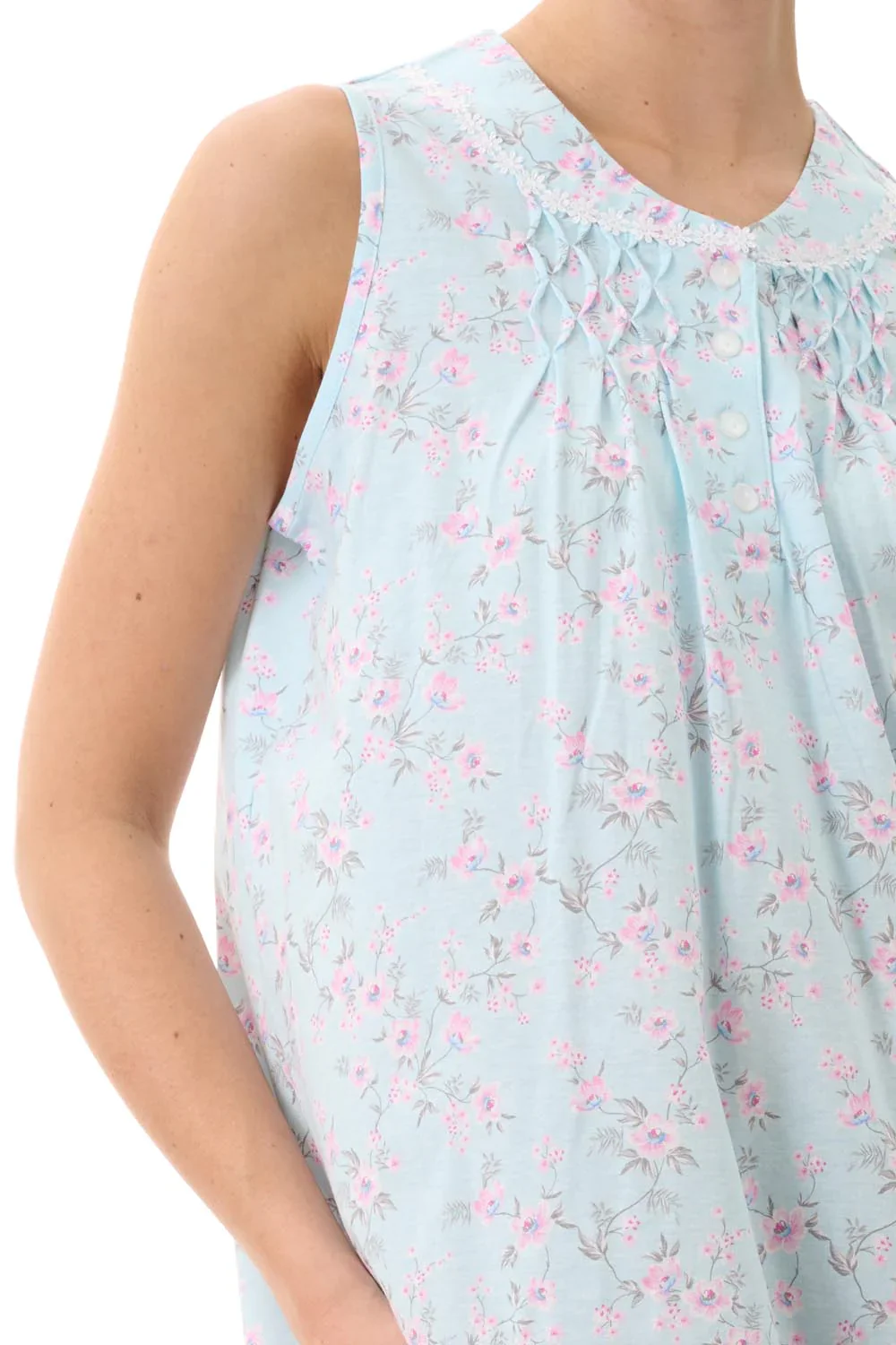 Victoria Sleeveless Short Nightie - Image 2